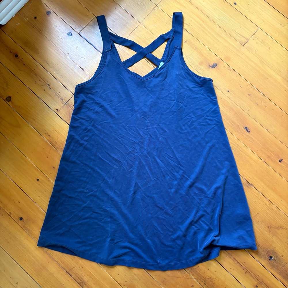 Sienna Sky Deep Blue Crisscross Tank Dress
